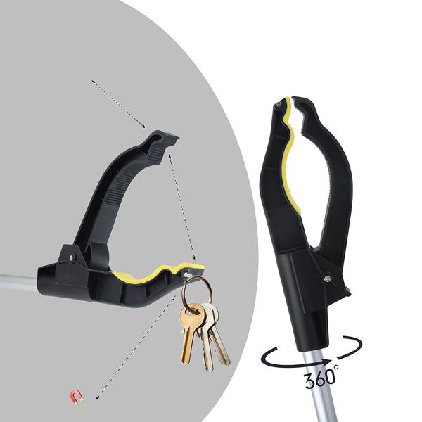 2er-Set  Greifarm 76 cm – Ergonomische Greifzange mit Magnetspitze und 360° drehbarem Kopf – Für Senioren, Aufheben, Müllsammler, den Garten & mehr