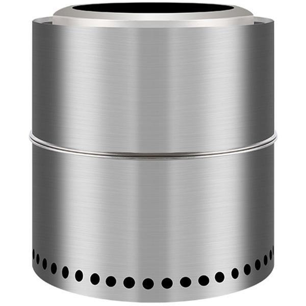 Robuste raucharme Feuerstelle aus Edelstahl – Mobile Outdoor Feuerstelle für Holz & Pellets: Zerlegbar, für Garten, Terrasse, Camping