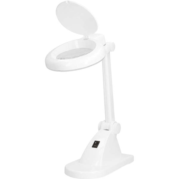 LED-Lupenleuchte, 1,75x Vergrösserung, 6W, 400 Lumen, Linse mit Ø90 mm  - Präzise Arbeitsleuchte für Handarbeit, Kosmetik, Basteln, Reparaturen