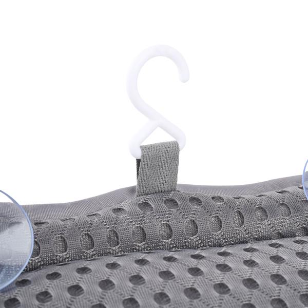 2er-Set Ergonomisches Badewannenkissen: Luxus Nackenkissen mit 6 Saugnäpfen, 4D Struktur, dunkelgrau – Bequeme Kopfstütze für Wanne und Spa