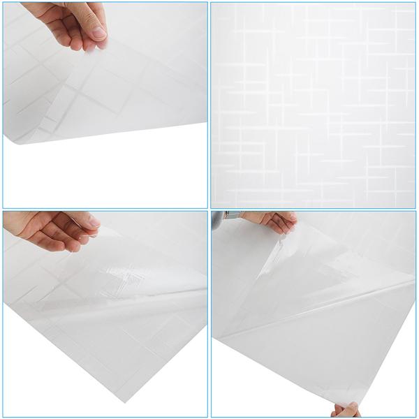 2 films fenêtre anti-regards, motif croix 3D, 45 x 200 cm – films électrostatiques avec protection anti-UV – films décoratifs réutilisables