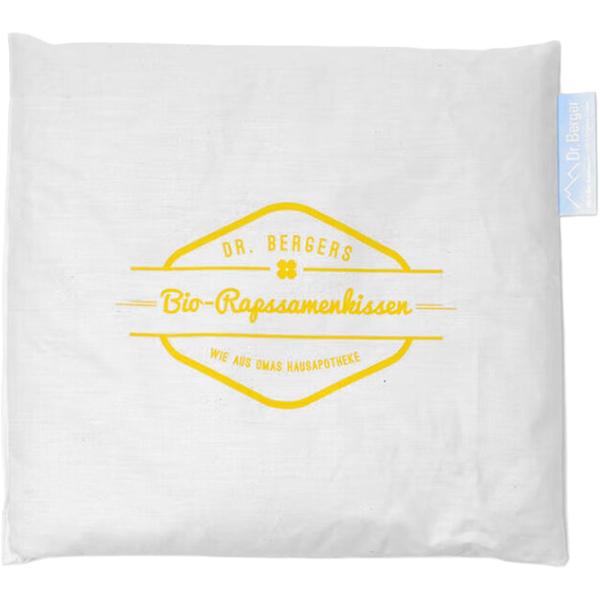 Cuscino ai semi di colza biologici di alta qualità 25 x 25 cm: cuscino naturale caldo & freddo per collo, spalle e schiena; delicato cuscino ai cereali in cotone biologico