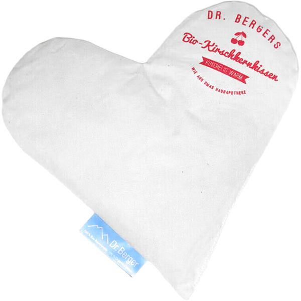 Comodo cuscino con noccioli di ciliegia bio, forma a cuore 23 x 23 cm: naturale cuscino caldo e freddo per collo, spalle, schiena; morbida fodera in cotone biologico