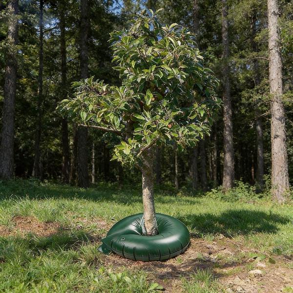 Set of 2 tree irrigation rings, 55 L each, for shrubs & trees – irrigation bags made of robust PVC – UV-resistant – trunk circumference up to 30 cm – drip system
