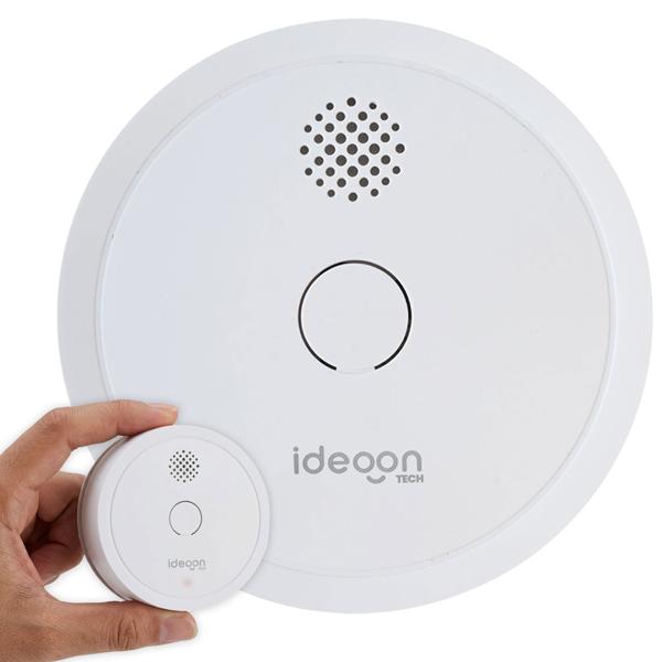 Set of 4 WiFi smoke detectors with app notification – smart connected fire alarm, EN 14604 certified, with 85 dB alarm & 5-year CR123A battery life