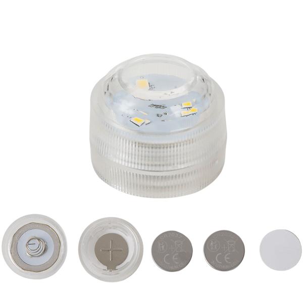 Set da 4 tea light LED bianco caldo, IP68 impermeabili per piscina, vasca da bagno, piatti decorativi, luce subacquea, decorazione da giardino - sommergibili e d‘atmosfera
