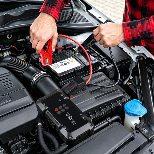 High‑performance 2‑in‑1 car jump starter and compressor – reliable 18,000mAh power bank with integrated 150 PSI air pump for 12V engines