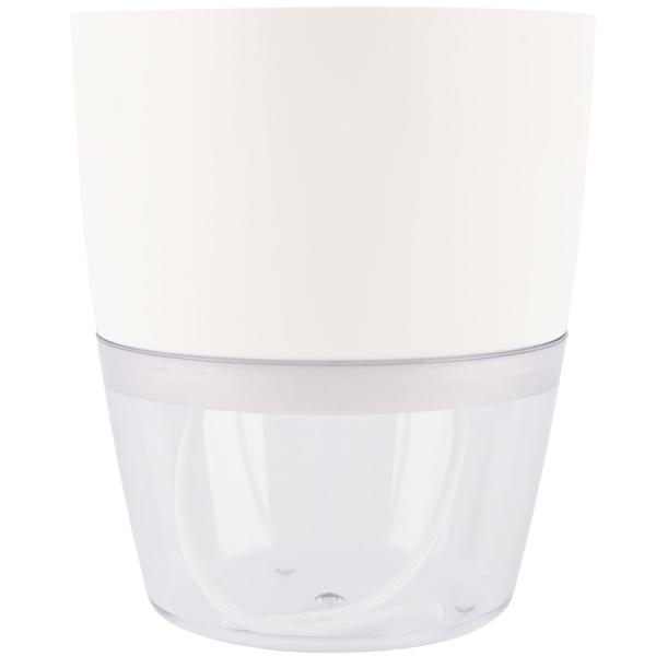 3er-Set Blumentopf selbstbewässernd 18.5cm aus Kunststoff: modernes Pflanzgefäss mit Bewässerungssystem - Wasserspeicher & Docht für Zimmerpflanzen