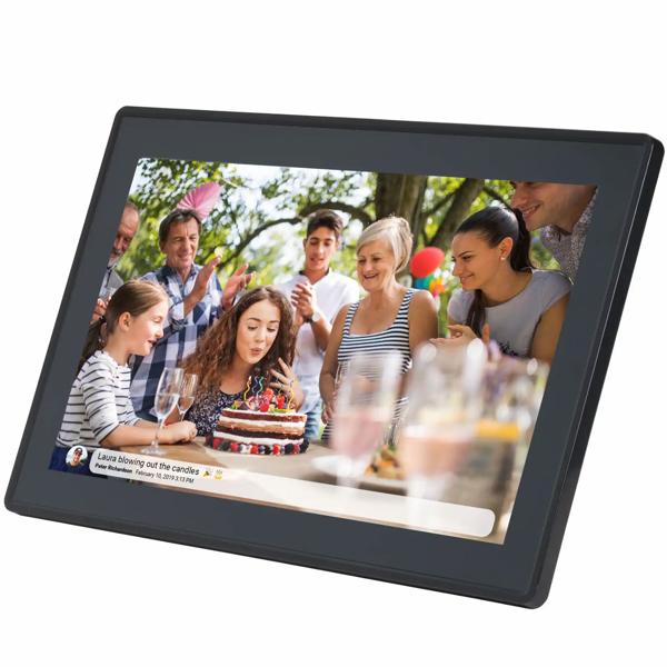 15,6 Zoll Wi-Fi Digitaler Bilderrahmen mit Frameo App-Steuerung: Full-HD IPS Touchscreen, 16 GB Speicher – Fotos & Videos teilen jederzeit & überall