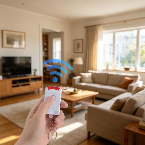 Affidabile impianto di allarme PIR con 2 telecomandi – Potente allarme casa da 105 dB e protezione antieffrazione per garage, ufficio e stanze – Montaggio semplice