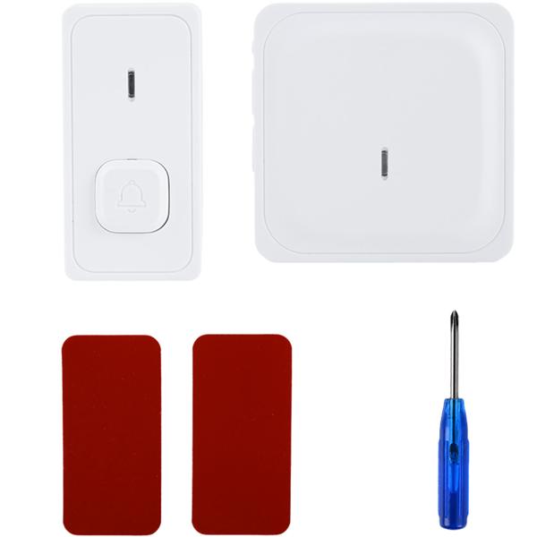 Campanello wireless con segnale LED e raggio d’azione 150 m – Suoneria senza fili con 58 toni, 4 livelli di volume e funzione silenziosa, ricezione eccellente