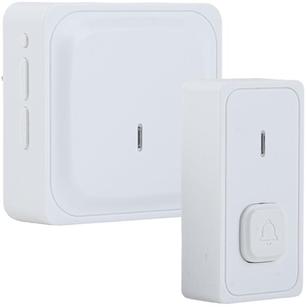 Campanello wireless con segnale LED e raggio d’azione 150 m – Suoneria senza fili con 58 toni, 4 livelli di volume e funzione silenziosa, ricezione eccellente