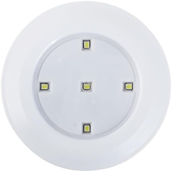 Lampes LED sous meuble set de 3 avec télécommande & fonction tactile – à piles, dimmables blanc neutre – spots autoadhésifs avec minuterie Ø9x2cm 3W