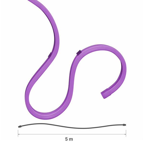 Wi-Fi LED strip 5m: Tuya Smart, RGB+white light dimmable, Alexa/Google Home voice control - IP68 mood lighting for indoor & outdoor use