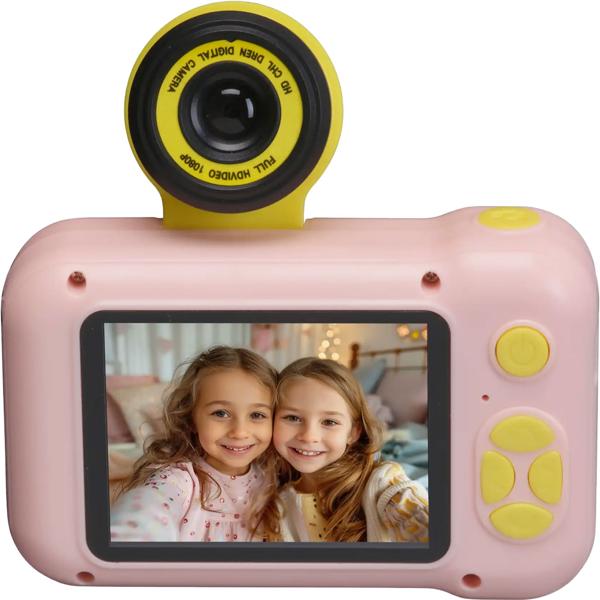Fantastique appareil photo rose pour enfants avec objectif flip pour des selfies parfaits : photos 40MP et vidéos 1080P – le cadeau parfait pour les enfants