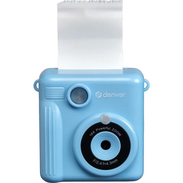 Super appareil photo instantané imprimante 20MP pour enfants bleu avec coque en silicone : vidéo 1080P & 4 jeux – le meilleur appareil photo numérique pour développer créativité et apprentissage de la photo