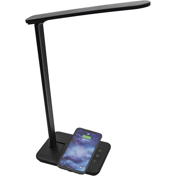 LED desk lamp with charging station - table light 3000-7000K, touch control, 10W QI wireless charging station - for office/home office & bedside table