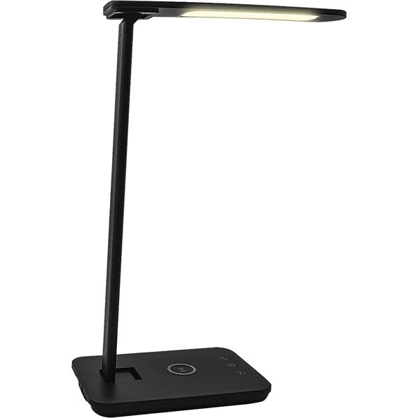 LED desk lamp with charging station - table light 3000-7000K, touch control, 10W QI wireless charging station - for office/home office & bedside table