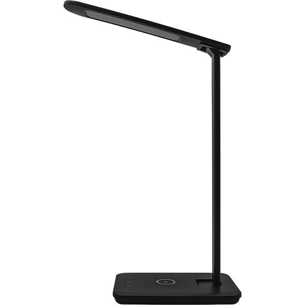 LED desk lamp with charging station - table light 3000-7000K, touch control, 10W QI wireless charging station - for office/home office & bedside table