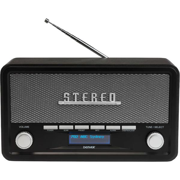 Edles Retro Tischradio: DAB+ Digitalradio, FM, Bluetooth, Wecker - Multifunktionale Audio-Anlage, perfekt für Schlaf- & Wohnzimmer oder Küche