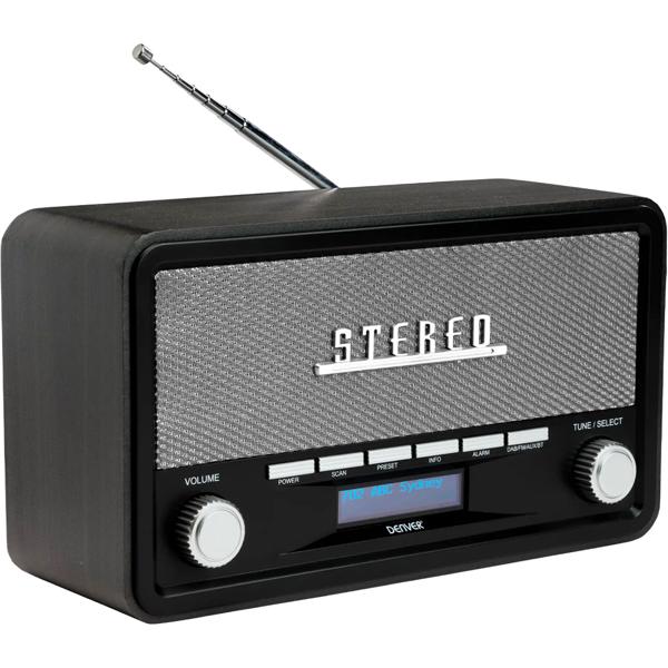 Edles Retro Tischradio: DAB+ Digitalradio, FM, Bluetooth, Wecker - Multifunktionale Audio-Anlage, perfekt für Schlaf- & Wohnzimmer oder Küche