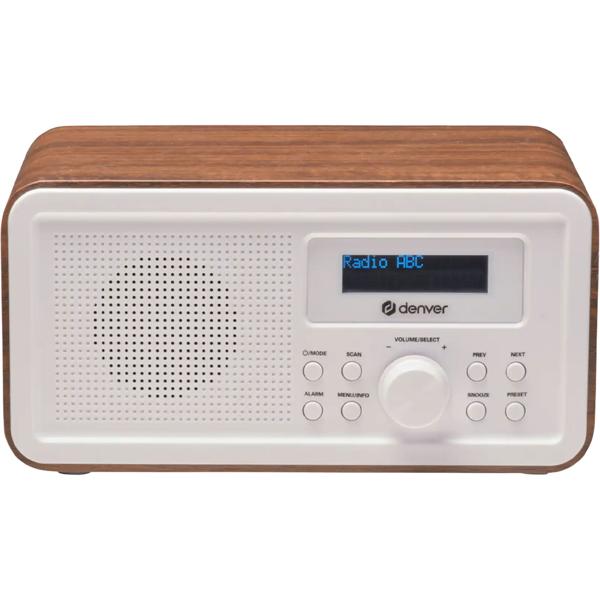 DAB+ & PLL FM-Radio Dunkle Holzoptik, Wecker mit Senderspeicher: Perfekt für Wohn- & Schlafzimmer oder Küche - kristallklarer Empfang, Teleskopantenne