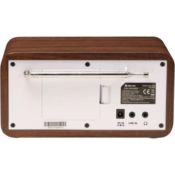 DAB+ & PLL FM-Radio Dunkle Holzoptik, Wecker mit Senderspeicher: Perfekt für Wohn- & Schlafzimmer oder Küche - kristallklarer Empfang, Teleskopantenne