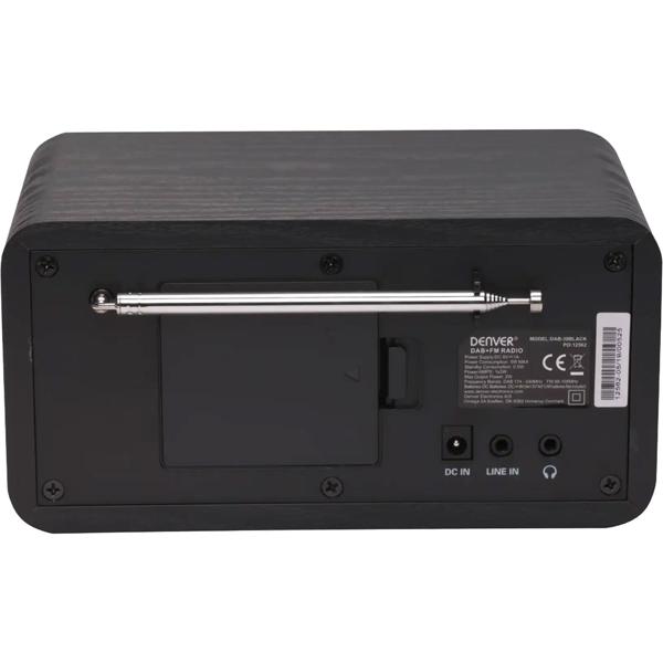 DAB+ & PLL FM-Radio Schwarz, Wecker mit Senderspeicher: Perfekt für Wohn- & Schlafzimmer oder Küche - kristallklarer Empfang, Teleskopantenne