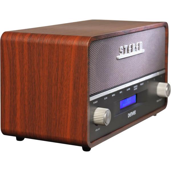 Fantastic retro DAB+/FM digital radio with Bluetooth: stylish clock radio with AUX - great sound & modern 2x5W hi-fi quality
