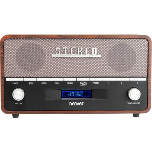 Fantastic retro DAB+/FM digital radio with Bluetooth: stylish clock radio with AUX - great sound & modern 2x5W hi-fi quality