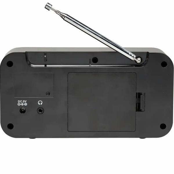 Radio numérique compacte DAB+/FM, noire : réveil, son cristallin, portable et compacte – parfaite pour la cuisine, le salon et la chambre