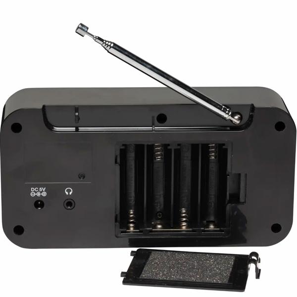 Radio numérique compacte DAB+/FM, noire : réveil, son cristallin, portable et compacte – parfaite pour la cuisine, le salon et la chambre