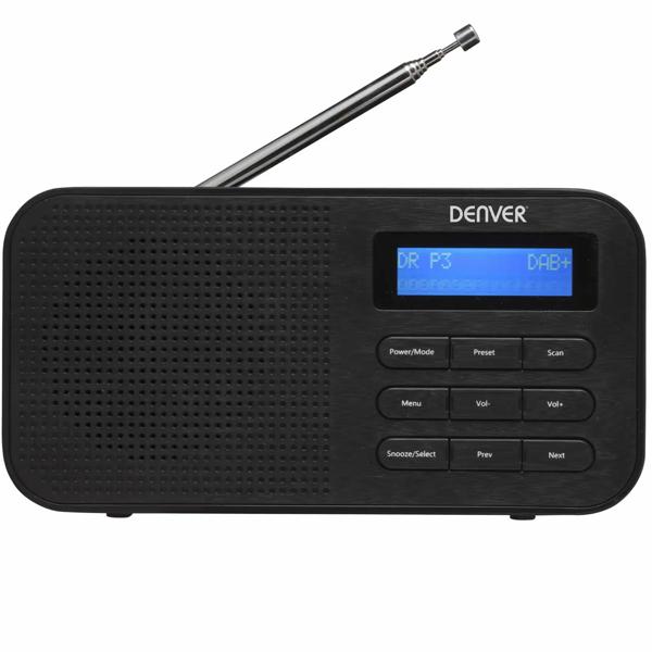 Radio numérique compacte DAB+/FM, noire : réveil, son cristallin, portable et compacte – parfaite pour la cuisine, le salon et la chambre
