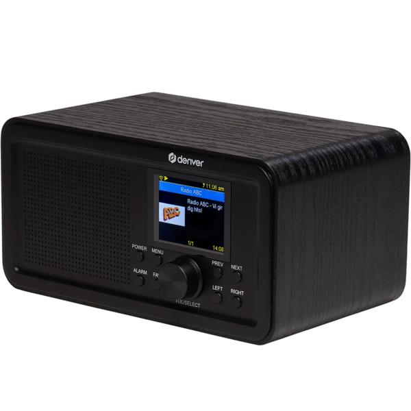 Compatta radio Internet: radio digitale DAB+, WiFi, Bluetooth 5.0, radio da cucina e sveglia – suono cristallino, 30.000 stazioni, USB-C