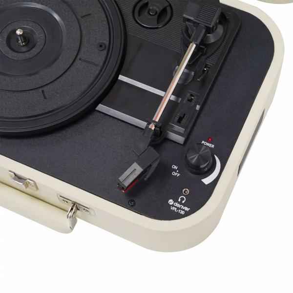 Giradischi valigetta bianco con software di registrazione per PC: giradischi e digitalizzazione vinili, RCA, AUX, USB - la perfetta esperienza vinile