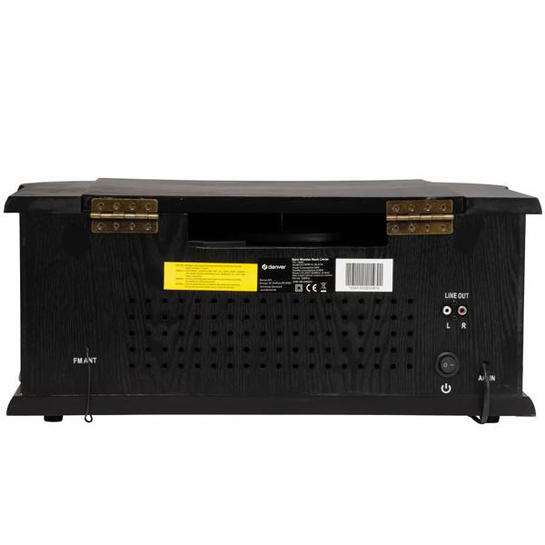 Elegant retro music center – DAB+ FM radio, turntable, cassette deck, CD, USB recorder & AUX – nostalgic hi-fi system with rich sound