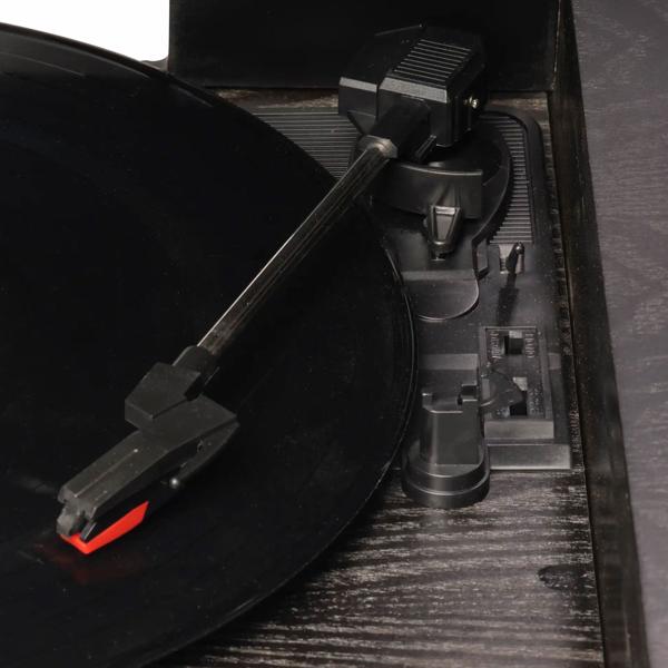 Elegant retro music center – DAB+ FM radio, turntable, cassette deck, CD, USB recorder & AUX – nostalgic hi-fi system with rich sound