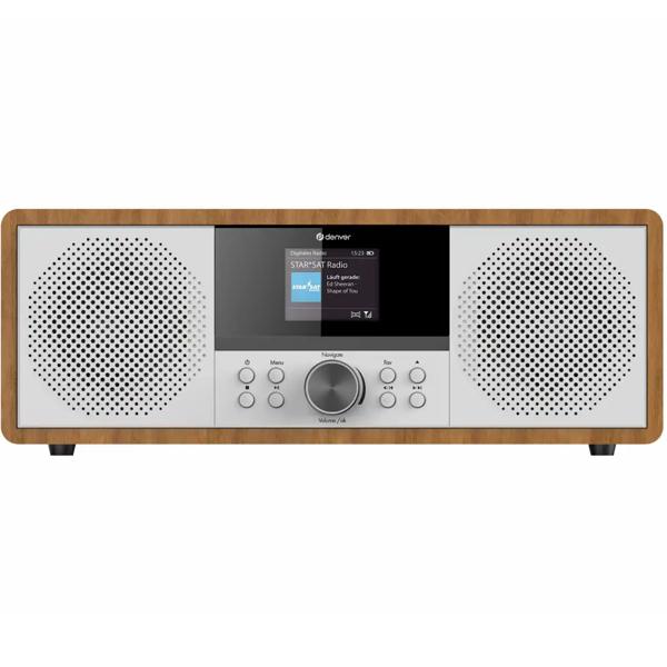 Kompaktes Musiksystem in Holz-Optik: Edles Internetradio, DAB+/FM, CD, Bluetooth & 2x100W – Kraftvoller HiFi-Genuss im modernen Gehäuse