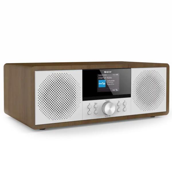 Kompaktes Musiksystem in Holz-Optik: Edles Internetradio, DAB+/FM, CD, Bluetooth & 2x100W – Kraftvoller HiFi-Genuss im modernen Gehäuse