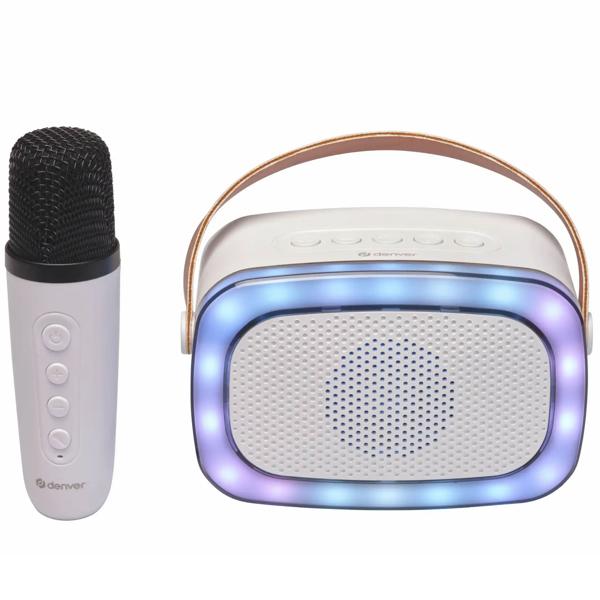 Enceinte Bluetooth 100W karaoke box avec micro et jeu de lumières LED : enceinte de fête portable, son et basses au top, AUX/USB/MicroSD – idéale pour les soirées