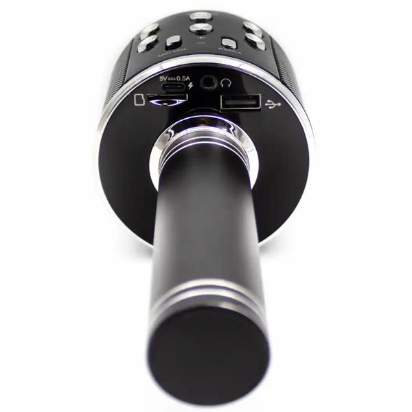 Wireless karaoke microphone with speaker – Bluetooth 5.0 for singing & party fun – great sound quality 3–4 hrs USB/AUX/MicroSD