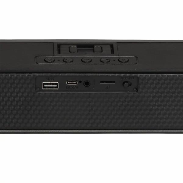 Mini barre de son Bluetooth 5.0 avec éclairage LED et support pour smartphone, parfaite pour PC/TV/gaming - éclairage LED brillant, fonction mains libres et USB/MicroSD