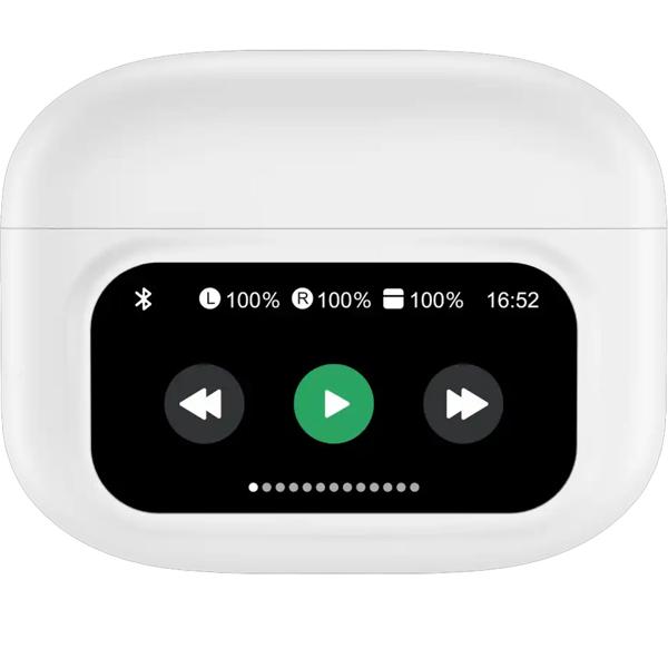 Wireless in-ear headphones: intuitive LCD touchscreen, ANC, 4‑mic ENC for crystal-clear calls, 6–7 h battery – perfect for business, sports & travel