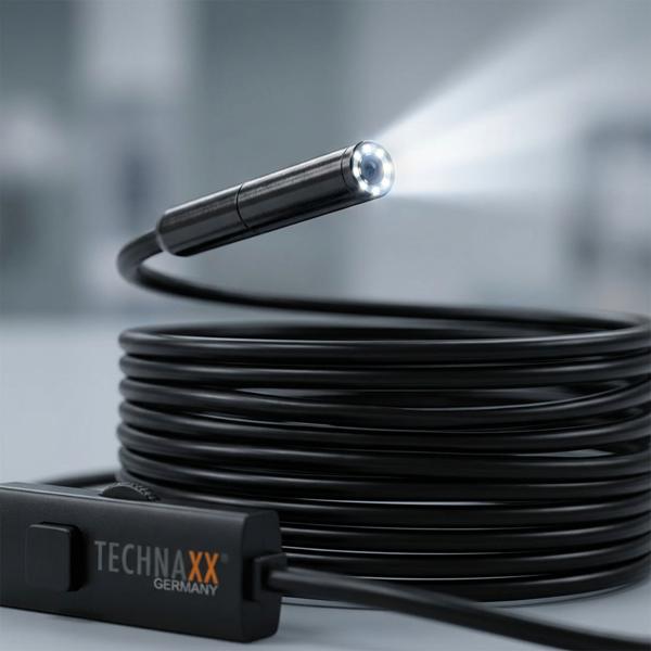 Profi USB-C Endoskopkamera 5m HD, wasserdichte Inspektionskamera, 8 LEDs dimmbar - Rohrkamera für Android & iPhone, Top-Zubehör, Plug&Play