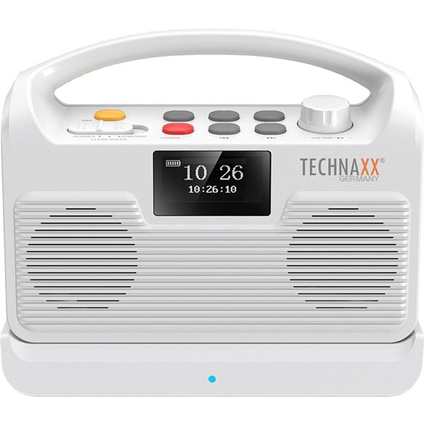 Altoparlante TV wireless: aiuto all’ascolto mobile per televisore – stazione base, Bluetooth, LCD, radio, SOS e connessione ottica – perfetto per anziani