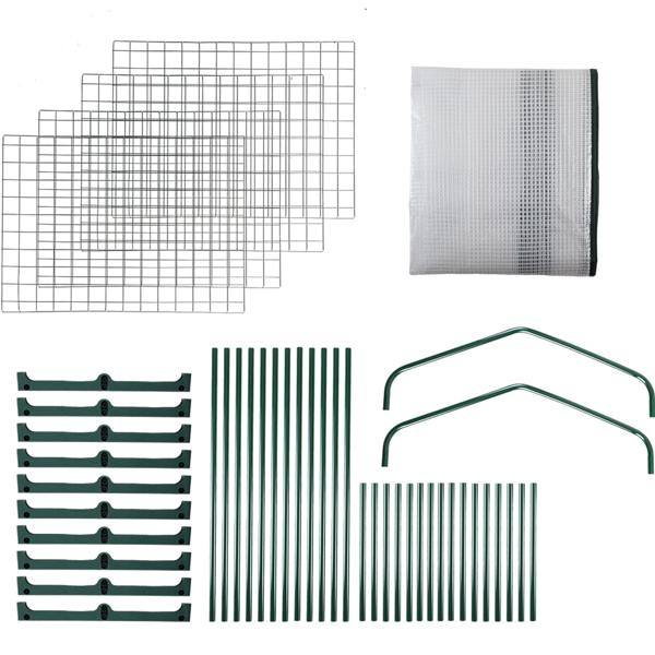 Plastic film greenhouse 49x69x160 cm with 4 levels, stable propagation house with 120gsm PE mesh film, roll-up door, steel frame & plug-in system for balcony and garden