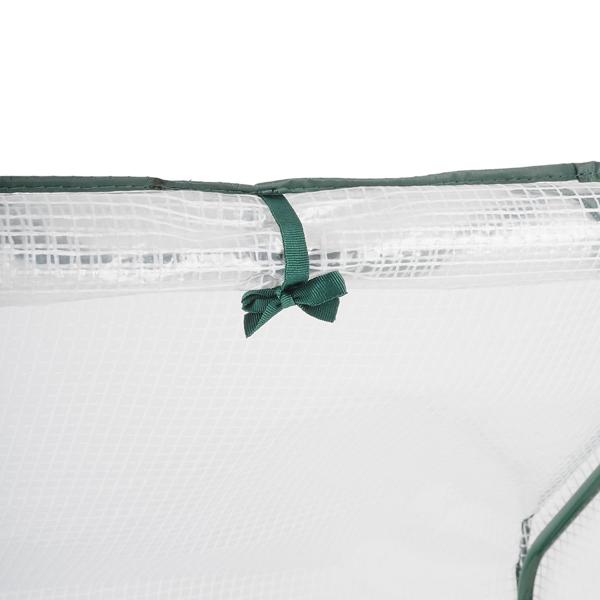 Foil greenhouse 120x60x60 cm, tomato house with A-roof, 16 mm galvanized steel, 140 g/m² PE film, UV protection & 2 windows with zipper