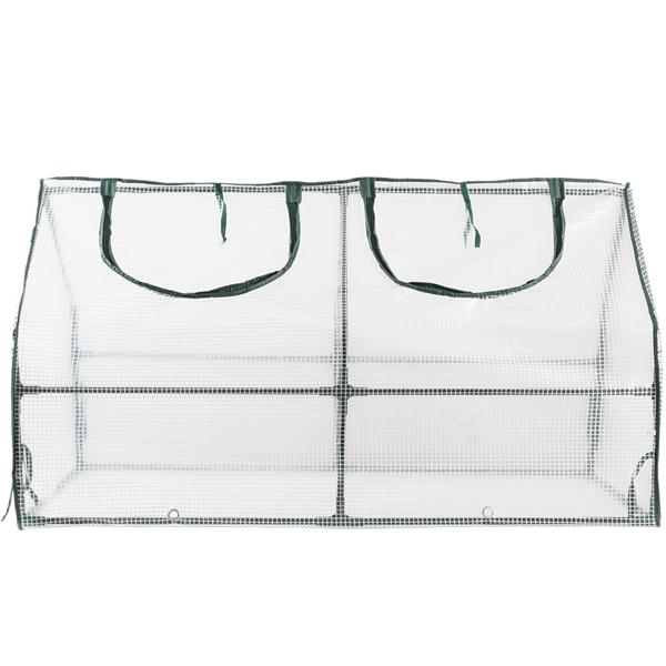 Foil greenhouse 120x60x60 cm, tomato house with A-roof, 16 mm galvanized steel, 140 g/m² PE film, UV protection & 2 windows with zipper