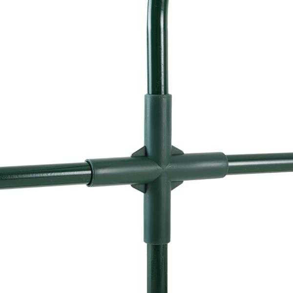 Foil greenhouse 120x60x60 cm, tomato house with A-roof, 16 mm galvanized steel, 140 g/m² PE film, UV protection & 2 windows with zipper