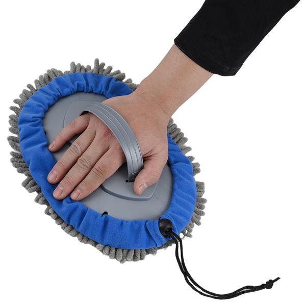 Multi‑function car mop with 160 cm telescopic pole, 180‑degree joint & 2 chenille microfibre attachments for cars, trucks, motorhomes & caravans